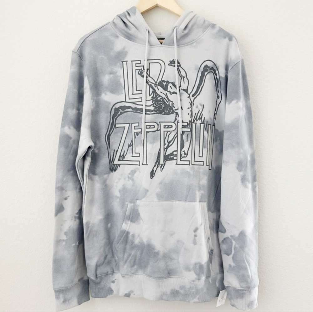 Led Zeppelin tie dye fleece hoodie Medium